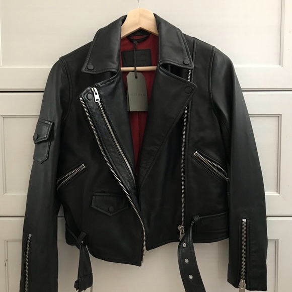 All Saints Jackets & Blazers - All Saints Harland Black Leather Jacket